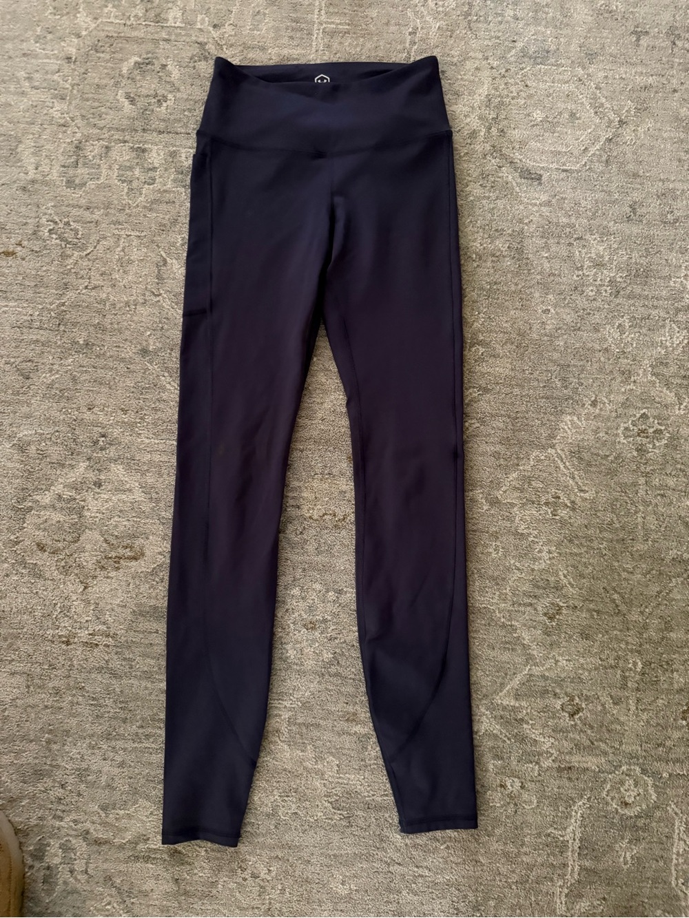 Under Armour Blue-Grey Rush Athletic Leggings Small Tall/Long GUC